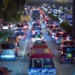 selective focus photography of vehicles