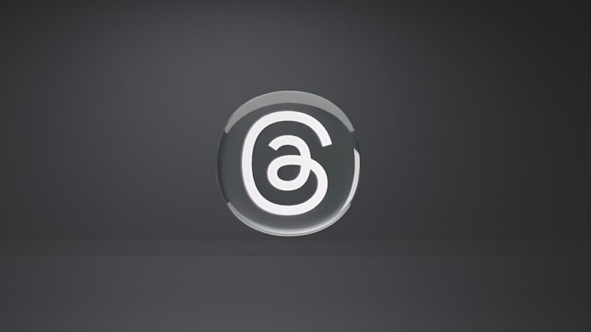 a white and black logo on a black background