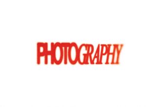 a picture of the word photography on a white background