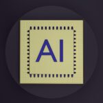 a computer chip with the letter a on it