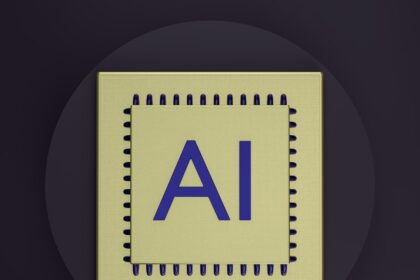 a computer chip with the letter a on it