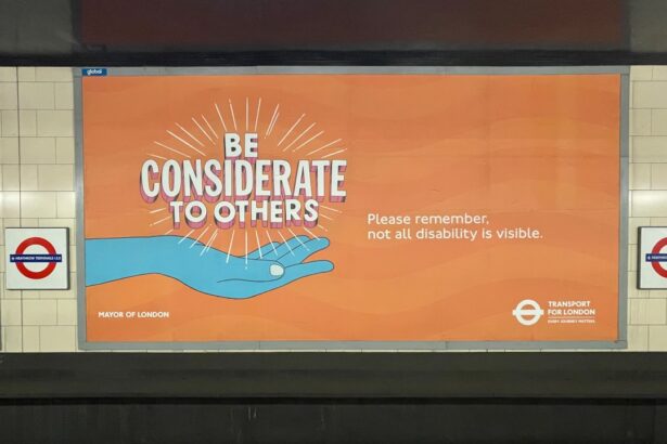 a sign on the side of a train