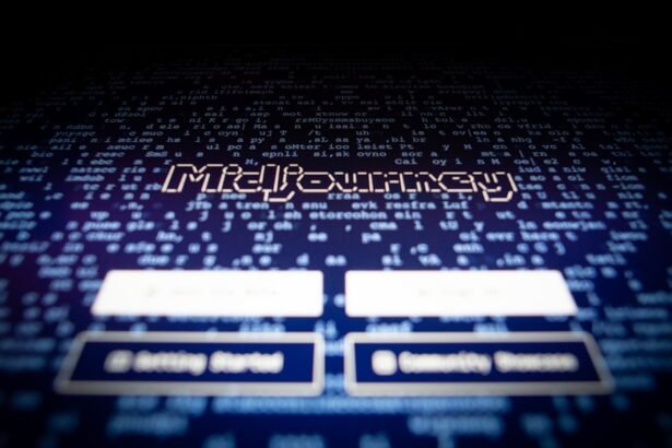 a close up of a computer screen with the words mid - journey on it