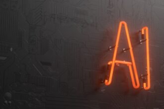 a neon neon sign that is on the side of a wall