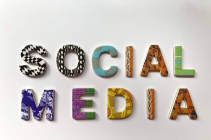 assorted-color social media signage