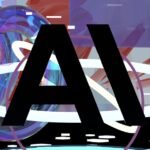 Bold 'ai' text with vibrant abstract digital elements