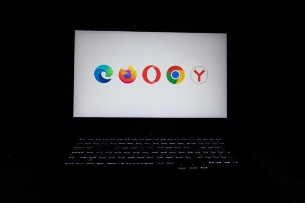 Browser logos displayed on a laptop screen