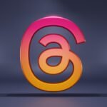 the number six is made up of orange and pink
