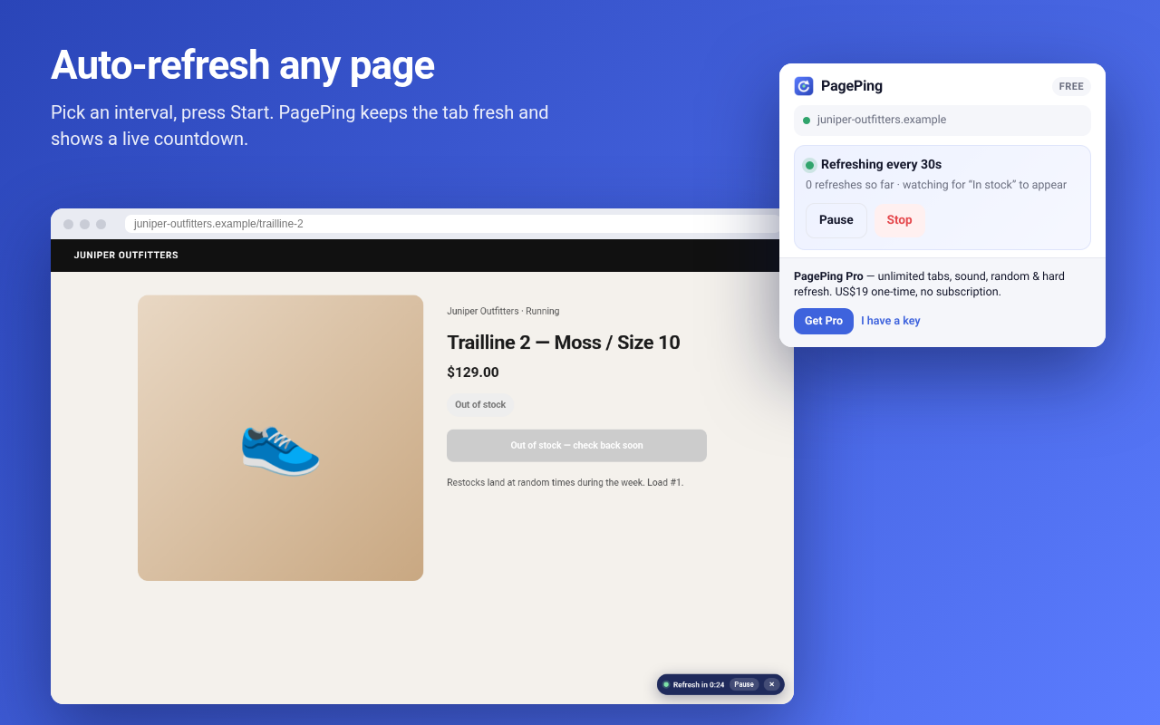 PagePing screenshot
