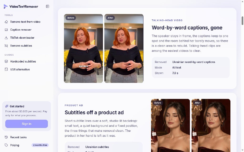 VideoTextRemover screenshot
