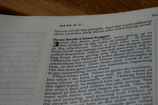 A close up of an open book on a table