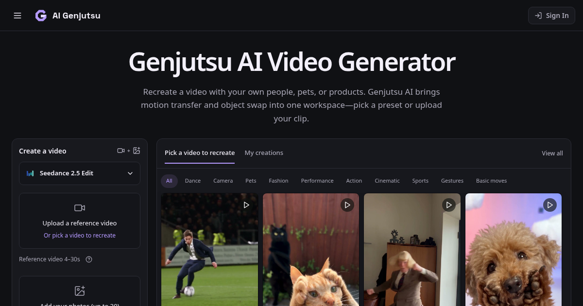 Genjutsu AI screenshot
